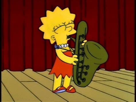 lisa simpson saxophone gif